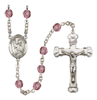Silver-Plated 6mm Saint Vincent Ferrer  Engraved Catholic Rosaries