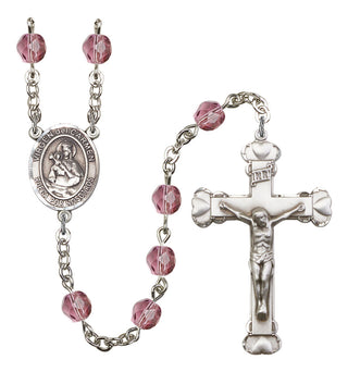 Virgen del Carmen Rosary with Amethyst Beads