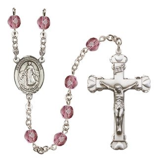 Silver-Plated 6mm Blessed Karolina Kozkowna  Engraved Catholic Rosaries