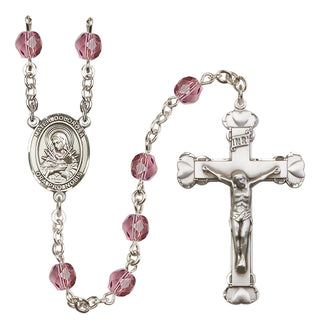 Silver-Plated 6mm Mater Dolorosa  Engraved Catholic Rosaries