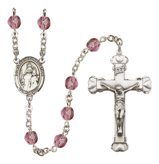 Silver-Plated 6mm Our Lady of Consolation  Engraved Catholic Rosaries