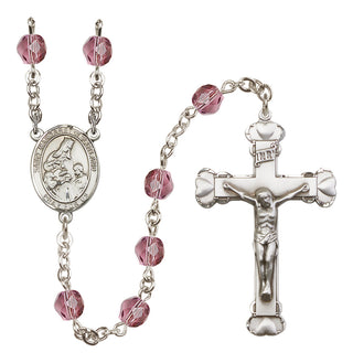 Silver-Plated 6mm Saint Margaret of Scotland  Engraved Catholic Rosaries