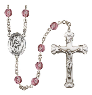 Silver-Plated 6mm Saint Christopher/Baseball Rosary