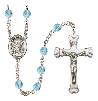 Silver-Plated 6mm Saint Apollonia  Engraved Catholic Rosaries