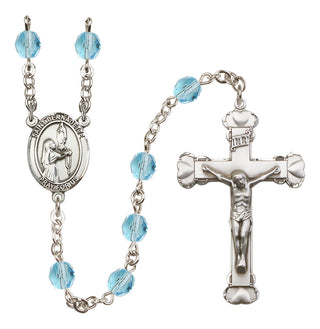 Silver-Plated 6mm Saint Bernadette  Engraved Catholic Rosaries