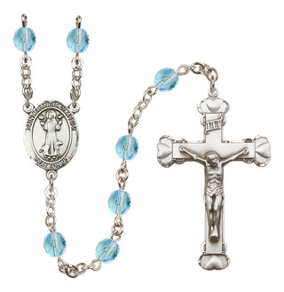 Silver-Plated 6mm Saint Francis of Assisi  Engraved Catholic Rosaries