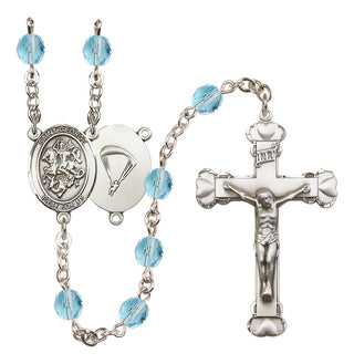 Silver-Plated 6mm Saint George / Paratrooper Rosary
