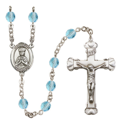 Silver-Plated 6mm St. Henry II Rosary | Engravable
