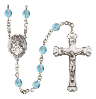 Silver-Plated 6mm San Jose  Engraved Catholic Rosaries