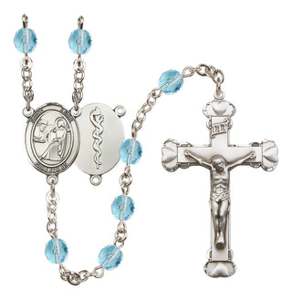 Silver-Plated 6mm Saint Luke the Apostle / Doctor Rosary
