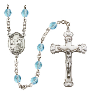Silver-Plated 6mm Saint Luke the Apostle Rosary