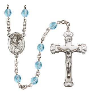 Silver-Plated 6mm Saint Margaret Mary Alacoque  Engraved Catholic Rosaries