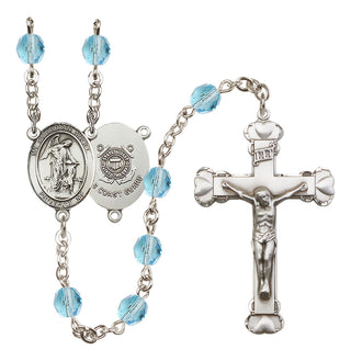 Silver-Plated 6mm Guardian Angel/Coast Guard Rosary