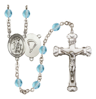 Silver-Plated 6mm Guardian Angel/Paratrooper Rosary