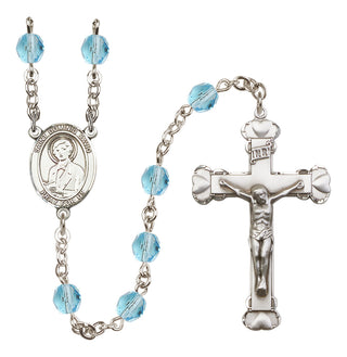 Silver-Plated 6mm Saint Dominic Savio  Engraved Catholic Rosaries