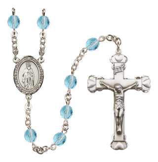 Silver-Plated 6mm Saint Bartholomew the Apostle  Engraved Catholic Rosaries