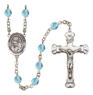 Silver-Plated 6mm Virgen de Lourdes  Engraved Catholic Rosaries