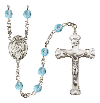 Silver-Plated 6mm Our Lady of Olives  Engraved Catholic Rosaries