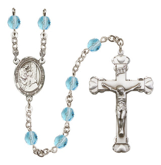 Silver-Plated 6mm Saint Elizabeth of the Visitation  Engraved Catholic Rosaries