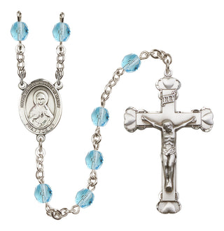 Silver-Plated 6mm Immaculate Heart of Mary  Engraved Catholic Rosaries
