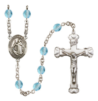 Silver-Plated 6mm Saint Raymond of Penafort  Engraved Catholic Rosaries