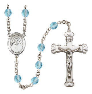 Silver-Plated 6mm Saint Alphonsa of India  Engraved Catholic Rosaries
