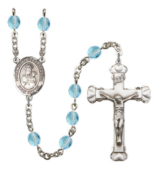 Our Lady of Czestochowa Rosary with Aqua Beads