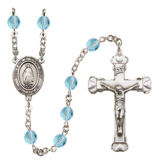 Silver-Plated 6mm Our Lady of Good Help  Engraved Catholic Rosaries