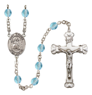 Silver-Plated 6mm Saint Ephrem  Engraved Catholic Rosaries