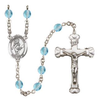Silver-Plated 6mm Saint Christopher/Tennis Rosary