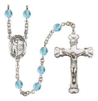 Silver-Plated 6mm Saint Sebastian / Golf Rosary
