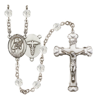 Silver-Plated 6mm Saint Agatha / Nurse Rosary