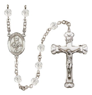 Silver-Plated 6mm Saint Alexander Sauli  Engraved Catholic Rosaries