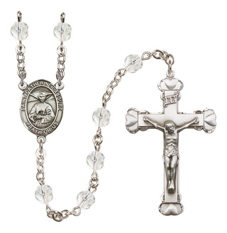 Silver-Plated 6mm Saint Catherine Laboure  Engraved Catholic Rosaries