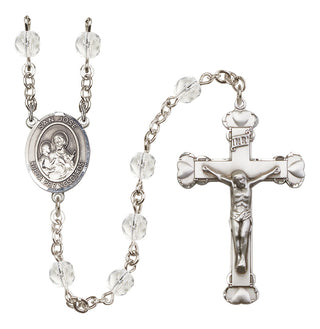 Silver-Plated 6mm San Jose  Engraved Catholic Rosaries