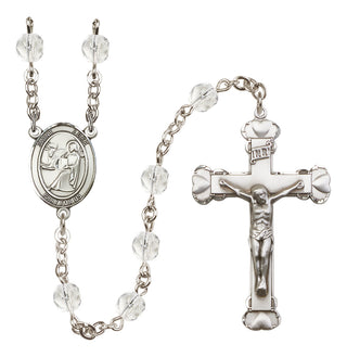 Silver-Plated 6mm Saint Luke the Apostle Rosary