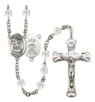 Saint Michael and Air Force Rosary with Crystal Beads