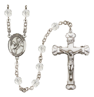 Silver-Plated 6mm Saint John of God  Engraved Catholic Rosaries