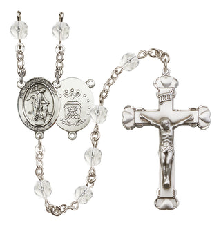 Silver-Plated 6mm Guardian Angel / Air Force Rosary
