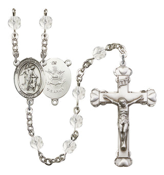 Guardian Angel and Army Rosary with Crystal Beads
