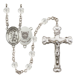 Silver-Plated 6mm Guardian Angel/Coast Guard Rosary