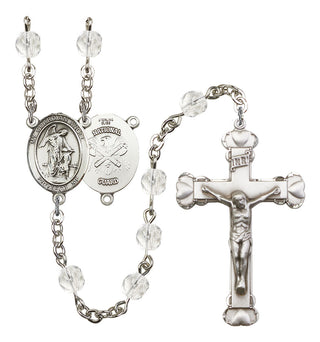 Guardian Angel and Nat'l Guard Rosary with Crystal Beads