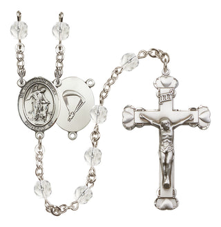 Silver-Plated 6mm Guardian Angel/Paratrooper Rosary