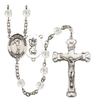 Saint Christopher and Golf Rosary with Crystal Beads