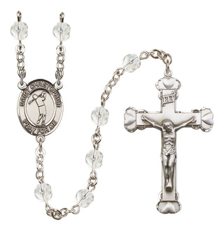 Silver-Plated 6mm Saint Christopher/Golf Rosary