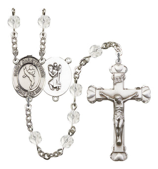 Saint Christopher and Martial Arts Rosary with Crystal Beads