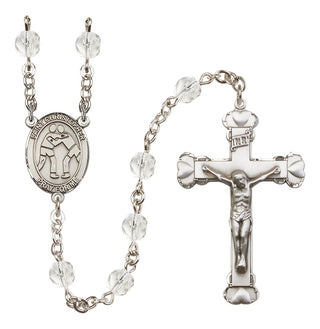 Silver-Plated 6mm Saint Christopher/Wrestling Rosary