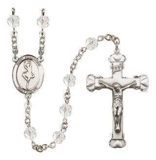 Silver-Plated 6mm Saint Sebastian/Dance Rosary