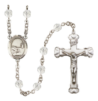 Silver-Plated 6mm Saint Christopher / Fishing Rosary