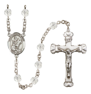 Silver-Plated 6mm Saint Martin of Tours  Engraved Catholic Rosaries